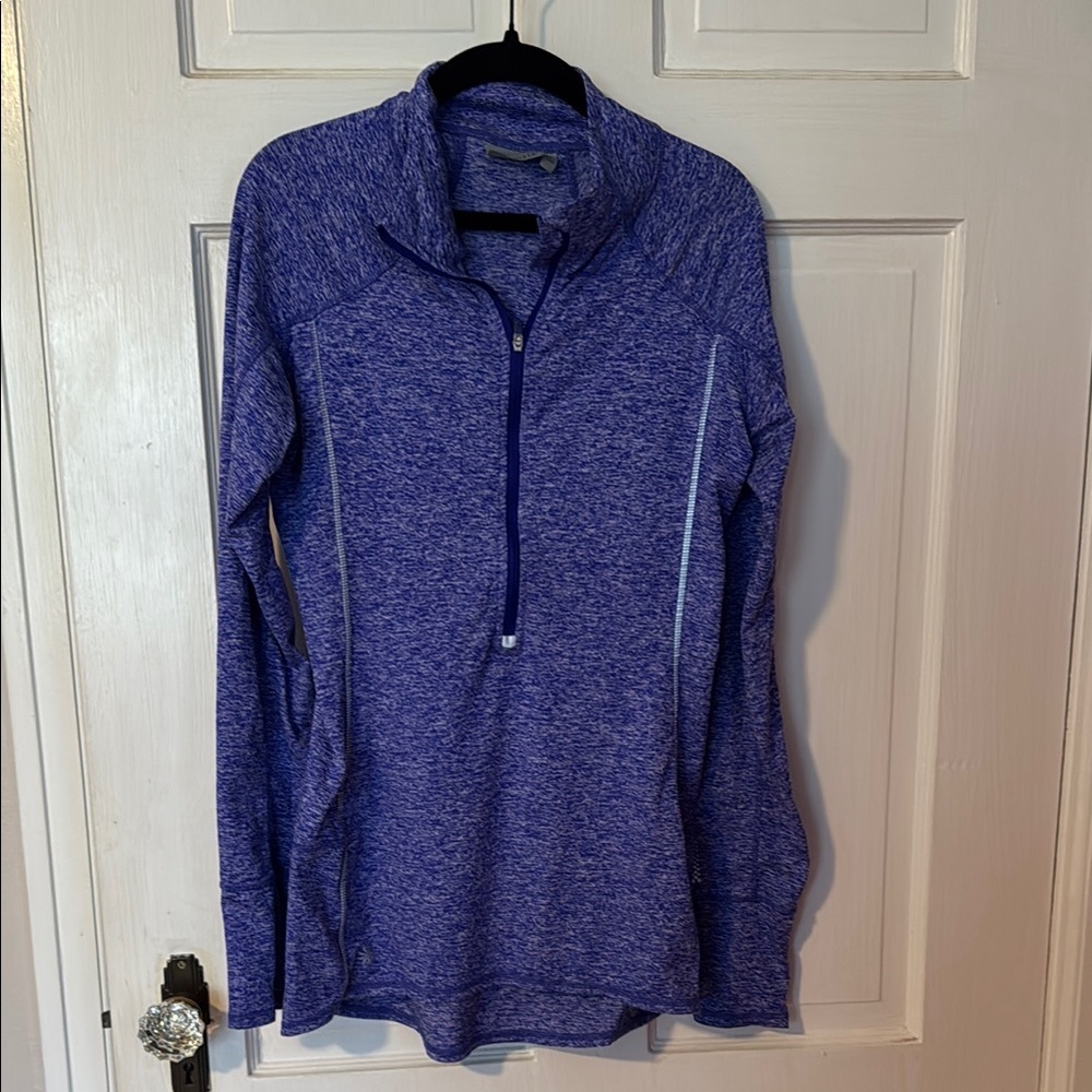Athleta Women's 1/2 Zip Long Sleeve Blue Active Shirt Size Small